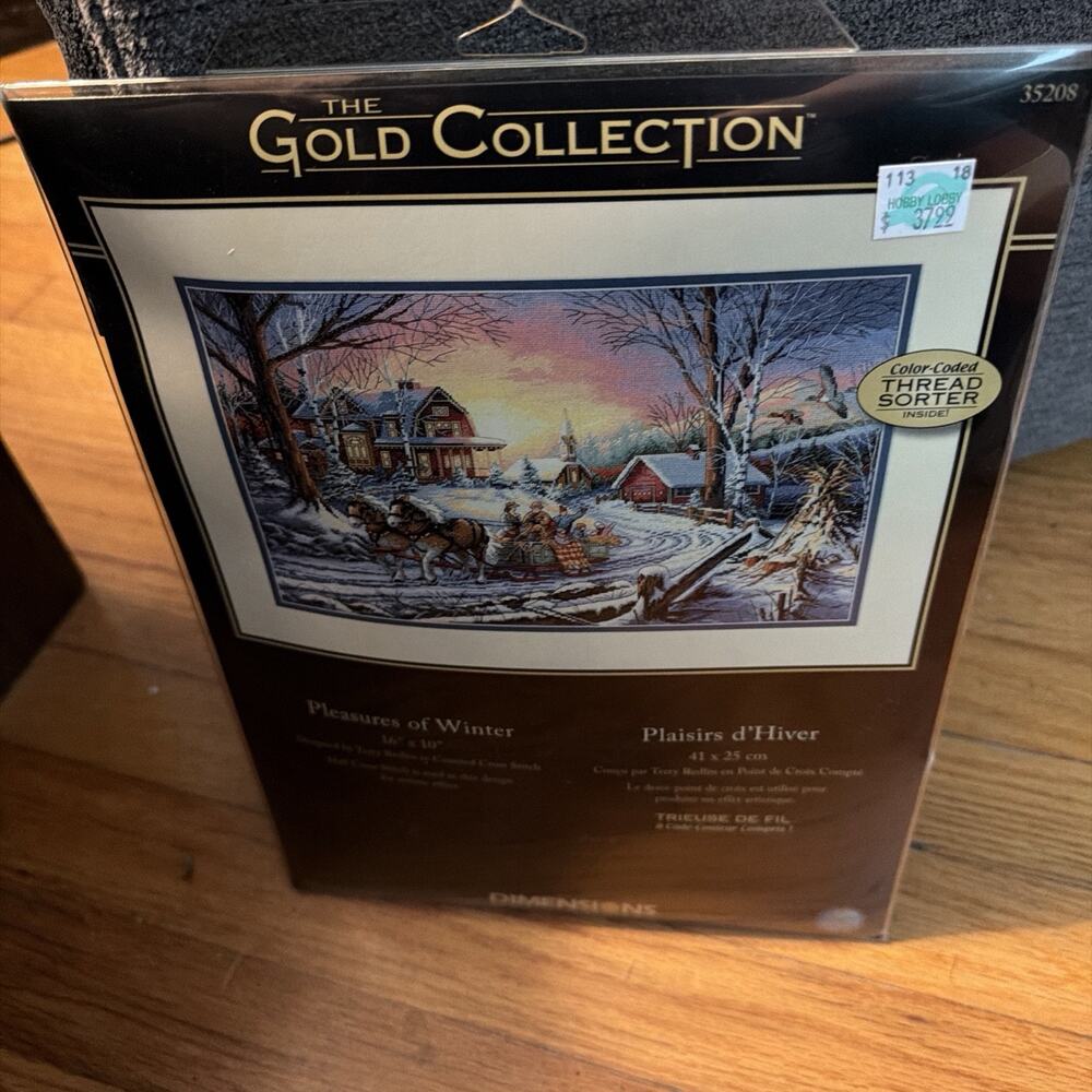 Dimensions Pleasures Of Winter Cross Stitch Kit The Gold Collection 35208 16x10